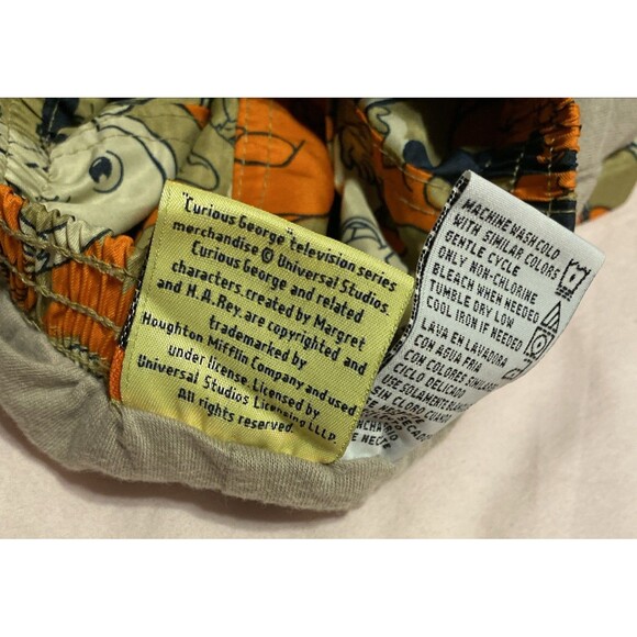 Vintage Curious George AOP Kids Swim Shorts Trunks Tan/Khaki/Orange/Black 12M - Picture 4 of 13
